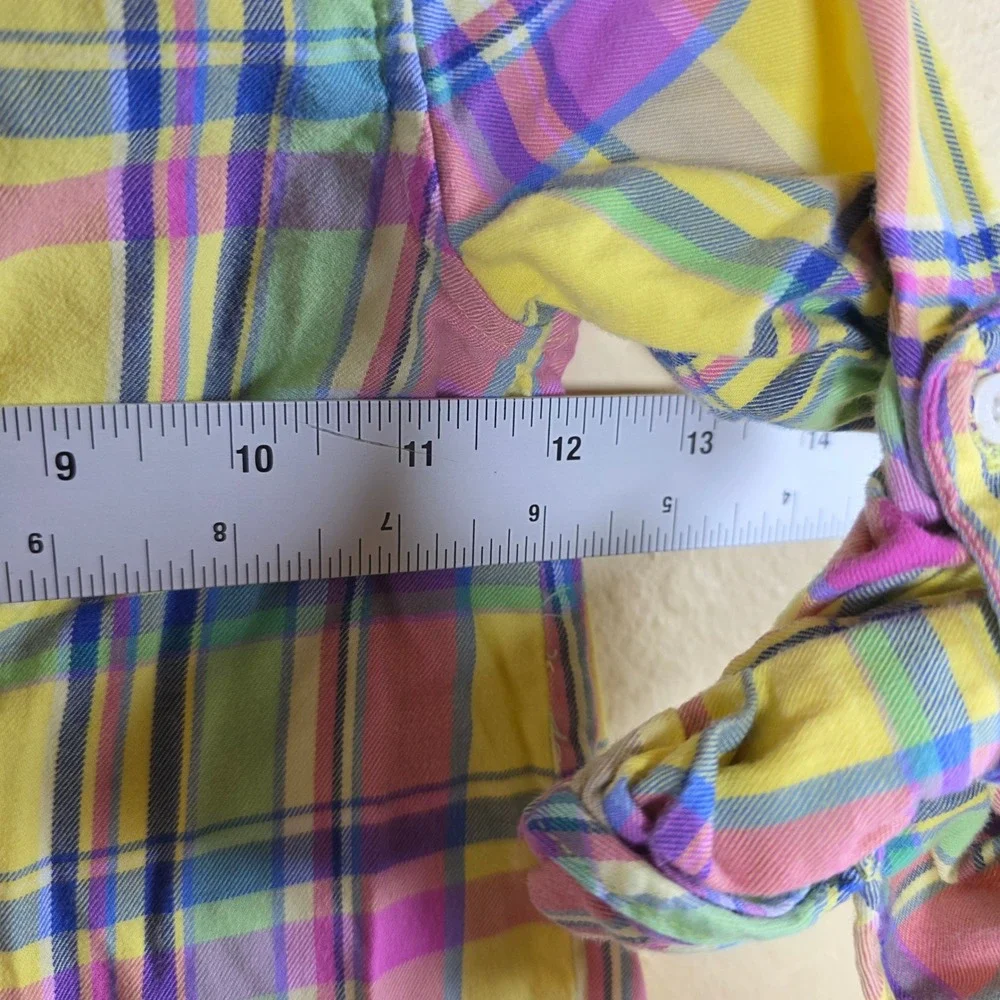 Ralph Lauren Kids Girls Plaid Tunic Shirt Dress Yellow‎ Pink Blue Size 4T